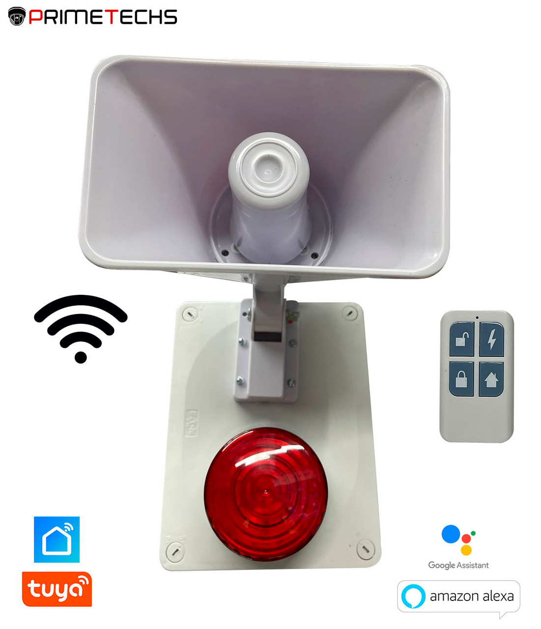Alarma inalámbrica PRIMETECHS WIFI con pantalla touchscreen para sensores  inalámbricos y alámbricos, sirena exterior y notificación por aplicación  celular TUYA. Compatible con Alexa y Google Home.