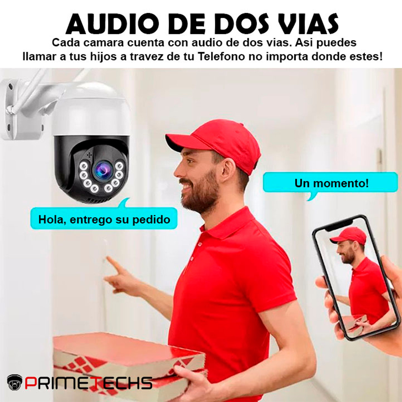 Camara Ip Wifi Interior Domo App Audio Movimiento Nocturna