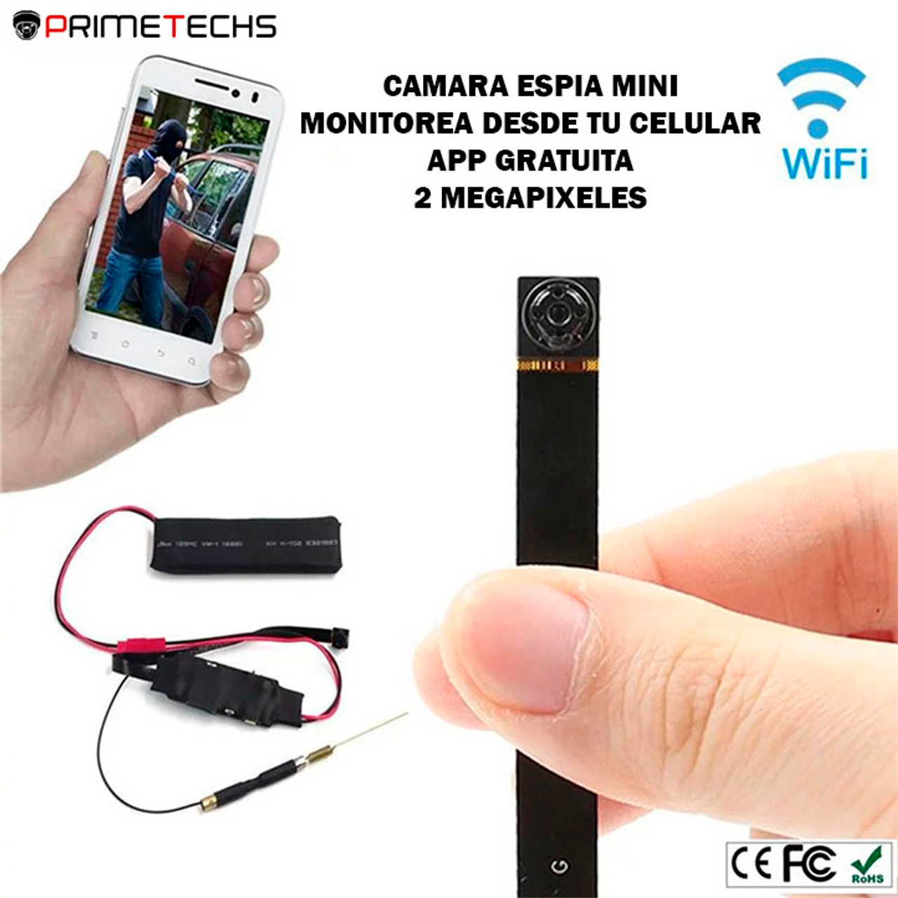 Mini Camara Wifi App Ver Celular/ Bateria Respaldo.