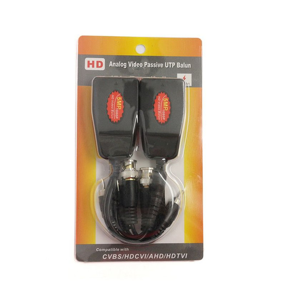 Par de Balun RJ45 BNC HD CVI TVI AHD con cable de audio RCA proteccion contra interferencia
