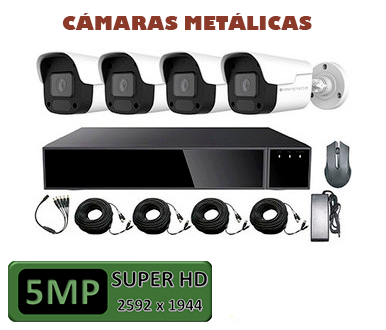PS-DK5MC4B1MA KIT PRIMETECHS 5 MPX PARA 4 CÁM ANALOG Y 3 IP. EQUIPADO CON 4 CAM METAL  IP67 A 5 MPX, MICRO Y 2.8 MM, DVR CON ALARMAS, GRABA 5 MPX REAL, IA DETECTA PERSONAS Y NOTIFICA LOCAL Y CELULAR,  GRABA EN LA NUBE Y GOOGLE CAMARA 1(OPCION).