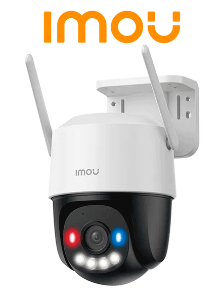 IMOU Cruiser SC 3MP (IPC-K7FN-3H0WE) - Cámara IP PT de 3 Megapíxeles/ Wifi/ Full Color/Disuasión activa luces Rojo-Azul/ Audio 2 Vías/ 30 Metros Visión Nocturna/ Sirena de 110 dB/ Smart tracking/ Ranura p