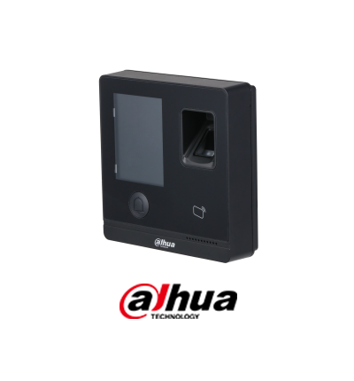DAHUA ASI1212F-D - Control de Acceso Touch/ 3,000 Huellas/ 30,000 Tarjetas ID/ 30,000 Passwords/ 150,000 Registros/ Apertura Remota desde APP/ Tiempo de lectura de 1.5 s/ TCP/IP/ E&S de Alarma/ Boton de Apertura