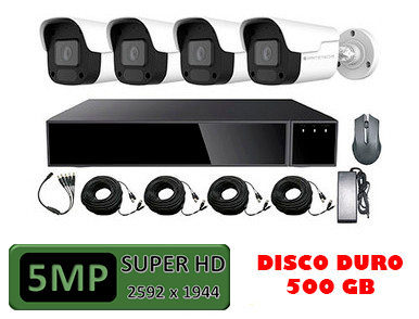 KIT PRIMETECHS DE 5 MPX CON DISCO DURO DE 500 GB PARA 4 CÁM ANALOG Y 3 IP´S. EQUIPADO CON 4 CAM PVC DE ALTO IMPACTO IP66 A 5 MPX CON MICRO Y 2.8 MM, DVR CON SISTEMA DE ALARMAS INTEGRADO, GRABACIÓN 5 MPX REALES, INTELIGENCIA ARTIFICIAL(IA) PARA DETECCIÓN DE PERSONAS CON NOTIFICACIÓN LOCAL Y CELULAR, GRABACIÓN EN LA NUBE Y GOOGLE DRIVE EN CAMARA 1(OPCIONAL).