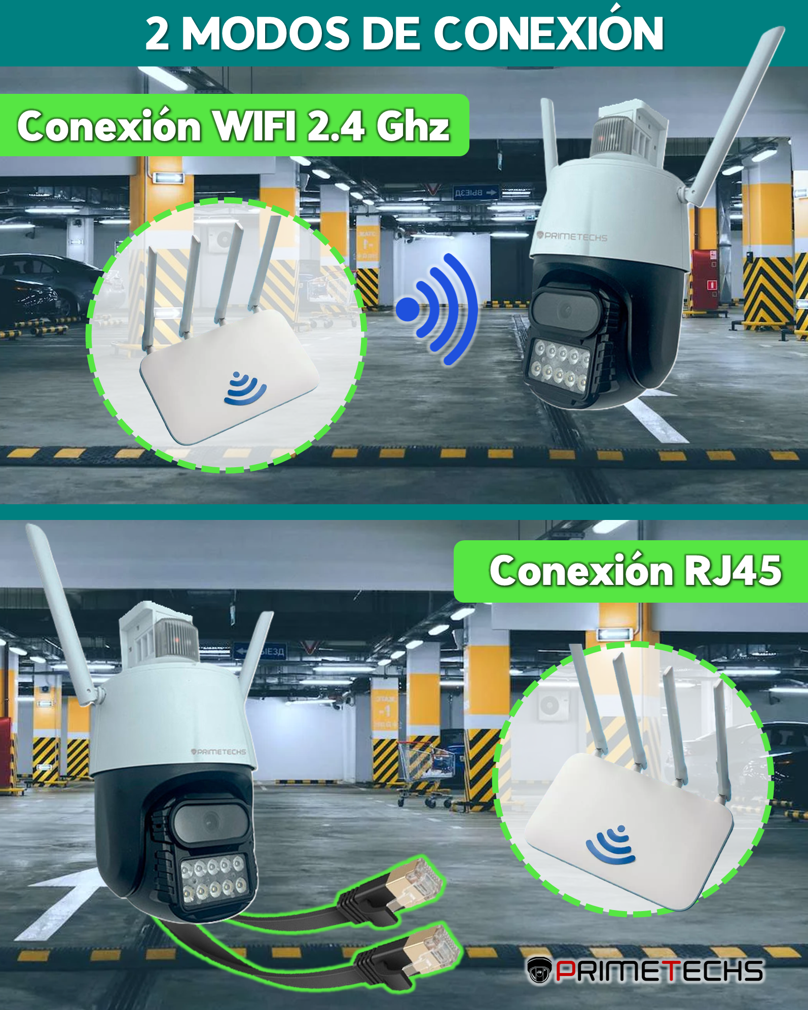 Cámara PRIMETECHS IP WIFI PTZ 5MP