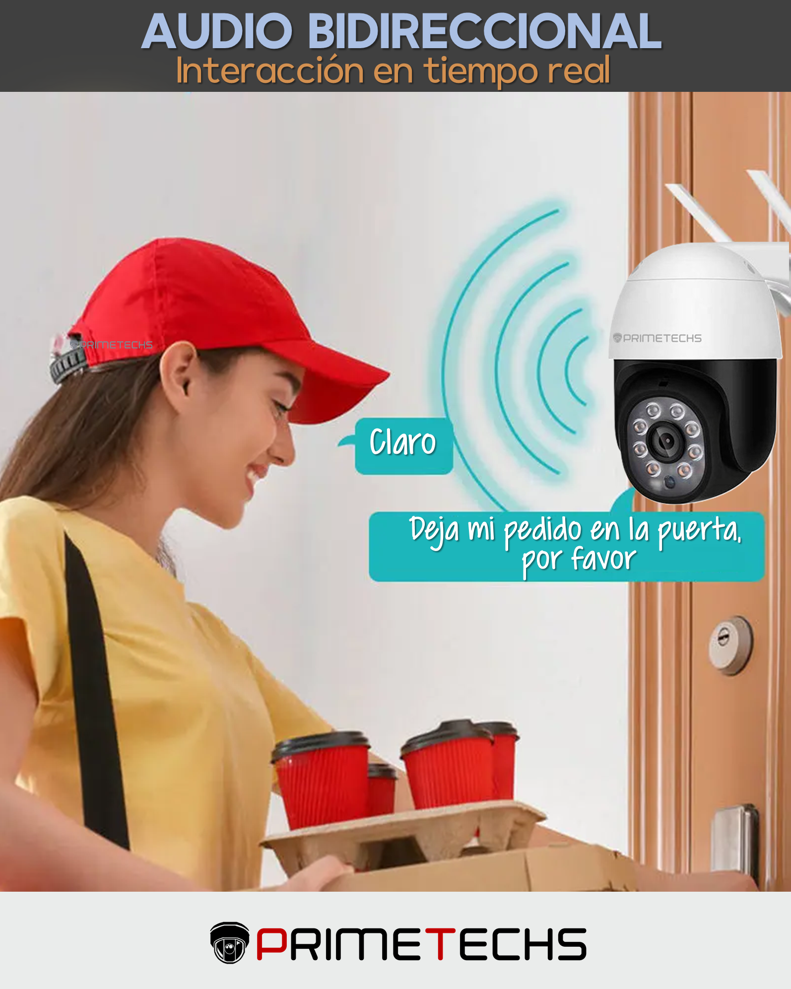 Cámara PRIMETECHS IP WIFI PTZ 5MP