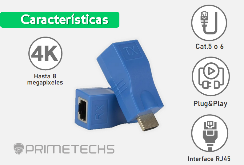 Extensor HDMI de 1080P 30 Metros RJ45