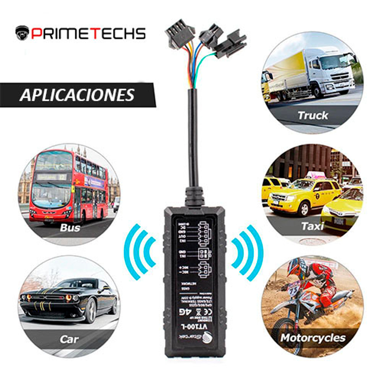 GPS Rastreador VT100 GPS Moto, Automóvil, Camioneta o Maquinaria.  Impermeable IP66, Múltiples I/O (Entradas y