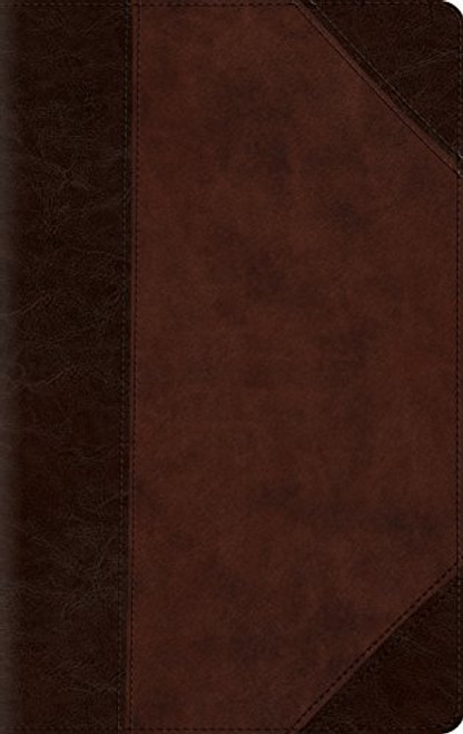 ESV Large Print Compact Bible (TruTone, Brown/Walnut, Portfolio Design)