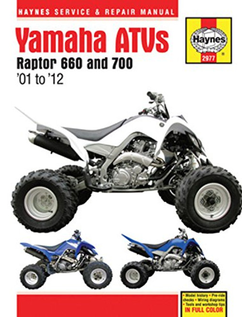 Yamaha Raptor ATVs,  2001-2012 Repair Manual (Haynes Service & Repair Manual)