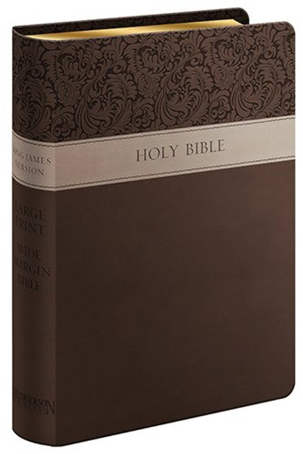 Holy Bible: King James Version, Brown and Tan, Flexisoft, Wide Margin