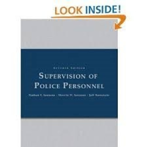 Supervision of Police Personnel (Prentice-Hall series in criminal justice)