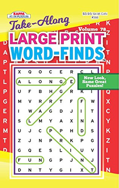 Take A Long Large Print Word Finds Word Search Puzzle Book-Volume 78