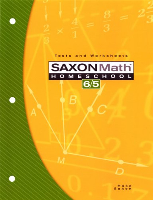 Saxon Math Homeschool 6/5: Tests and Worksheets