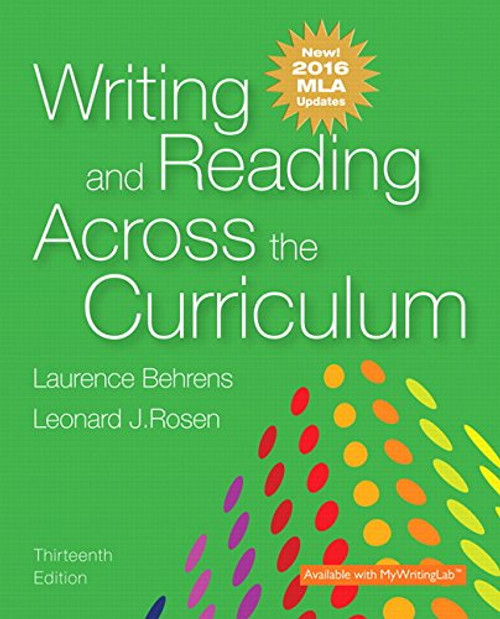 Writing and Reading Across the Curriculum, MLA Update Edition (13th Edition)