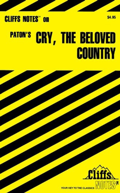 CliffsNotes on Paton's Cry, the Beloved Country (Cliffsnotes Literature Guides)