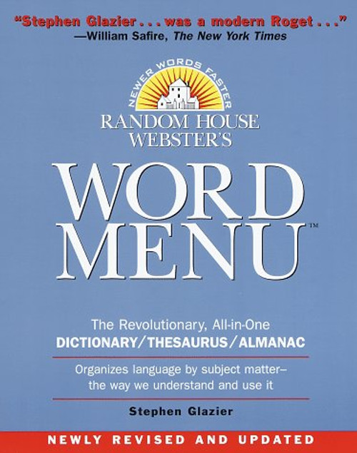 Random House Webster's Word Menu (Random House Newer Words Faster)