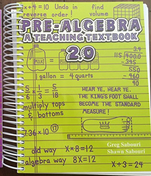 Pre-Algebra A Teaching Textbook