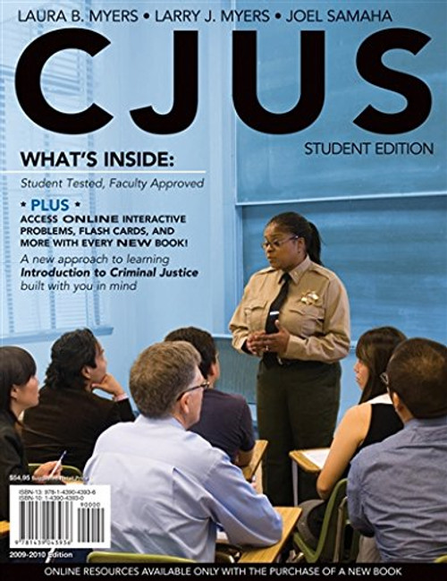 CJUS (with Review Card and Criminal Justice CourseMate with eBook Printed Access Card) (Available Titles CourseMate)