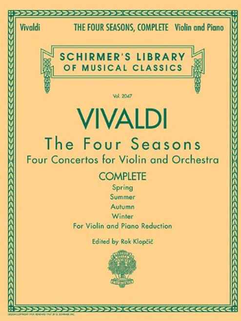 Antonio Vivaldi - The Four Seasons, Complete: for Violin and Piano Reduction