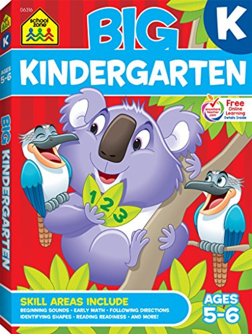 Big Kindergarten Workbook, Ages 5-6, K, 320 pages, outstanding quality, prepares kindergartners for success, essential skills