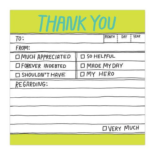 Knock Knock Hand-Lettered Thank You Sticky Notes