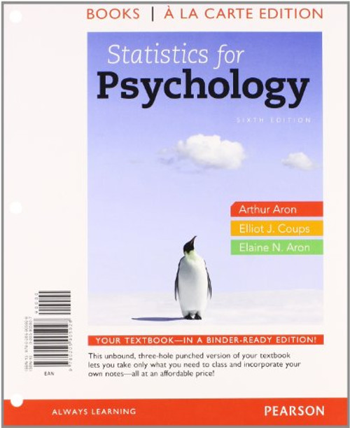 Statistics for Psychology, Books a la Carte Plus NEW MyLab Statistics  with eText -- Access Card Package (6th Edition)