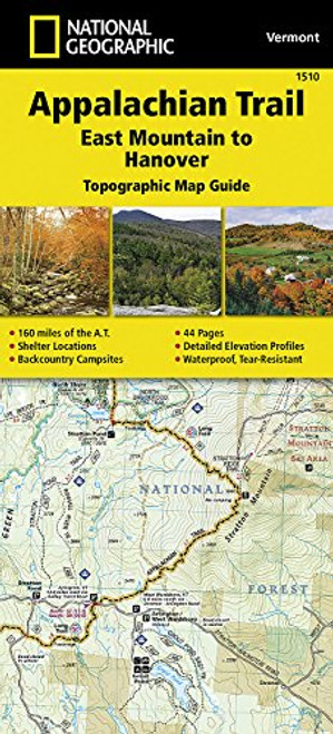 Appalachian Trail, East Mountain to Hanover [Vermont] (National Geographic Trails Illustrated Map)