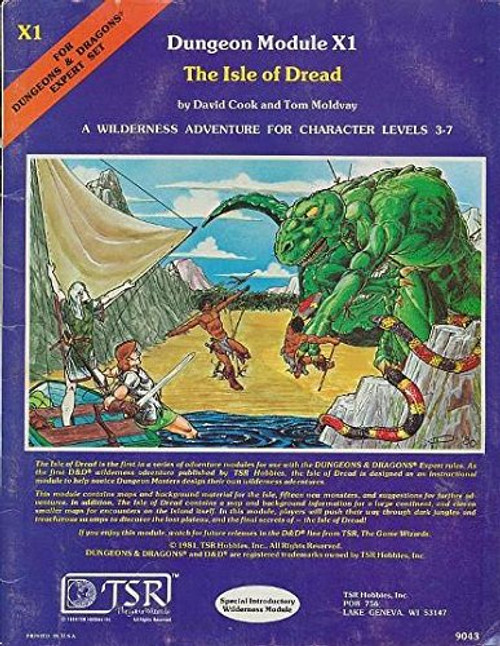 The Isle of Dread (D&D Fantasy Roleplaying, Expert Set, Module X1, Book+Map(s)