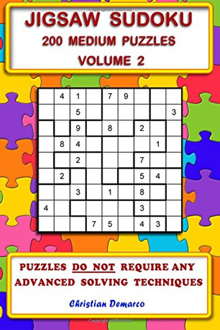 Jigsaw Sudoku: 200 Medium Jigsaw Sudoku Puzzles Volume 2