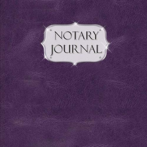 Notary Journal: 100 Entry Logbook for Notorial Acts and Events #8 Distressed Purple