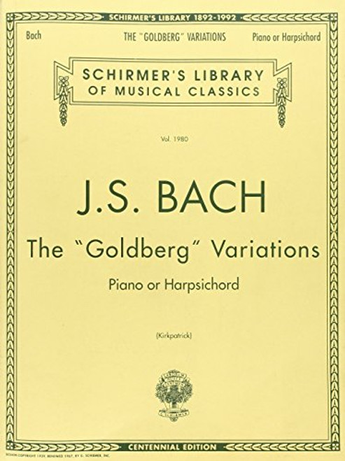 Bach: Goldberg Variations: Schirmer's Library of Musical Classics