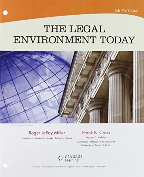 Bundle: The Legal Environment Today, Loose-Leaf Version, 8th + MindTap Business Law, 1 term (6 months) Printed Access Card