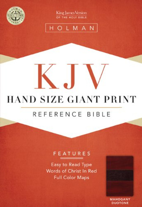 KJV Large Print Personal Size Reference Bible, Mahogany LeatherTouch