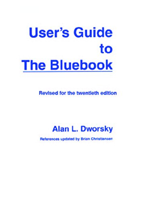 User's Guide to the Bluebook