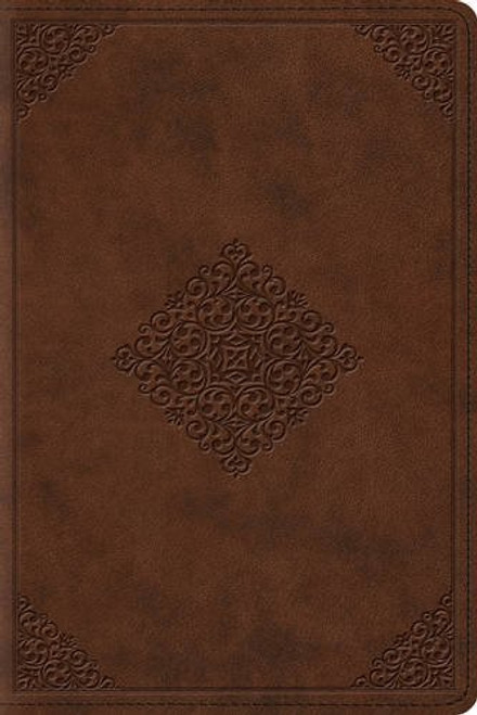 ESV Study Bible, Personal Size (TruTone, Saddle, Ornament Design)