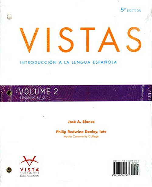 Vistas 5th Vol 2 Looseleaf Textbook with Supersite Code