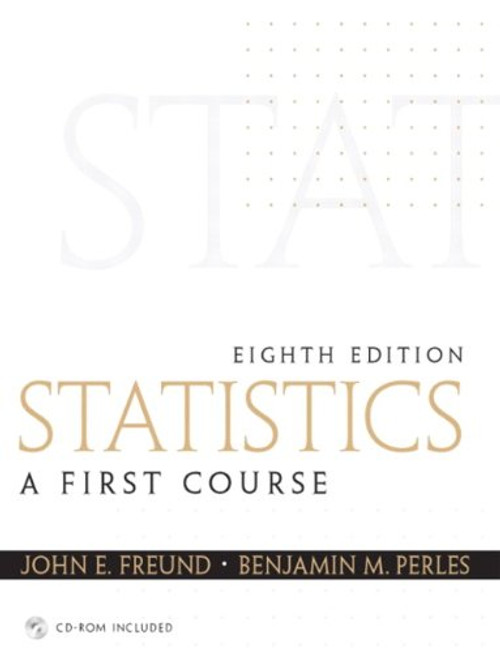 Statistics: A First Course (8th Edition)
