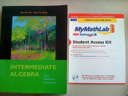 Intermediate Algebra plus MyMathLab Student Access Kit (9th Edition)