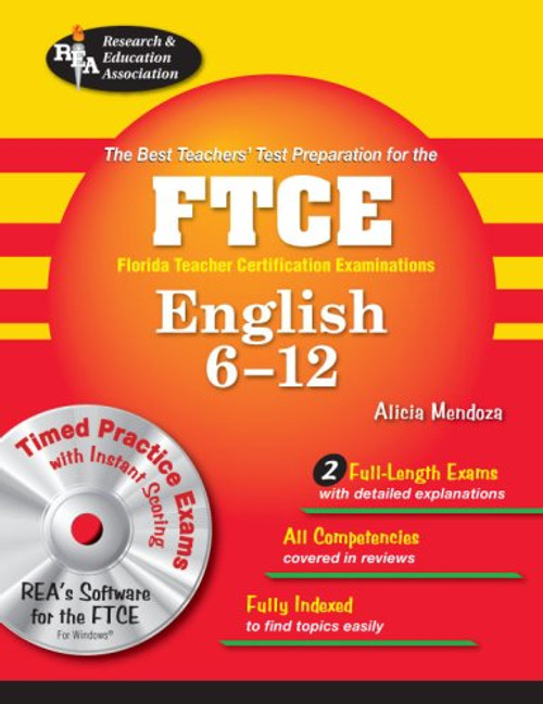 FTCE English 6-12 w/CD-ROM (FTCE Teacher Certification Test Prep)