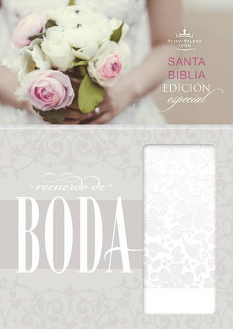 RVR 1960 Biblia Recuerdo de Boda, blanco floral smil piel (Spanish Edition)