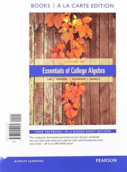 Essentials of College Algebra, Books a la Carte Edition plus NEW MyLab Mathwith Pearson eText -- Access Card Package (11th Edition)