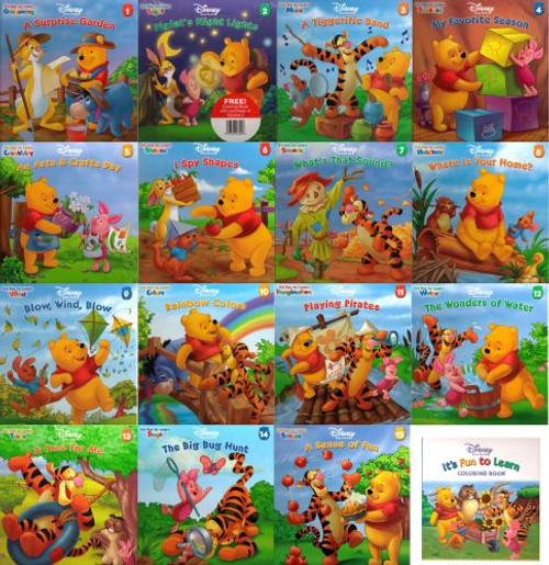 Disney Winnie the Pooh It's Fun to Learn Book Series ~ 15 Books