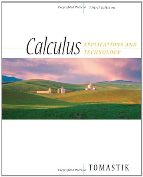 Calculus: Applications and Technology (with CD-ROM) (Available Titles CengageNOW)