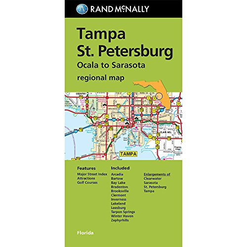Folded Map: Tampa and St. Petersburg Regional Map