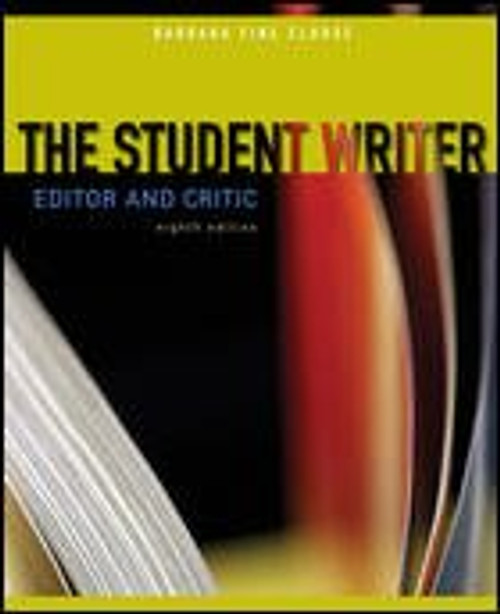 The Student Writer: Editor and Critic