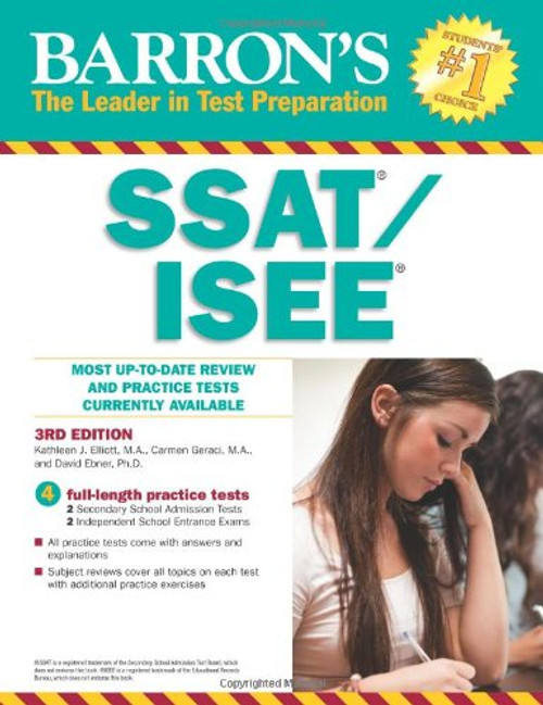 Barron's SSAT/ISEE, 3rd Edition: High School Entrance Examinations