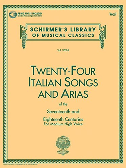 24 Italian Songs and Arias: Medium High Voice (Book, Vocal Collection)