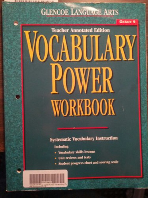 Glencoe Language Arts Vocabulary Power Workbook Grade 9 Tae