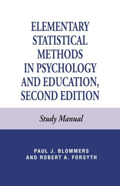 Elementary Statistical Methods in Psychology